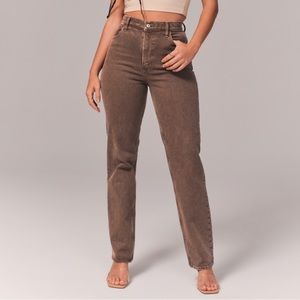 Abercrombie Curve Love Ultra High Rise 90s straight jean